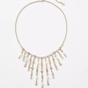 LOFT pearlized waterfall necklace